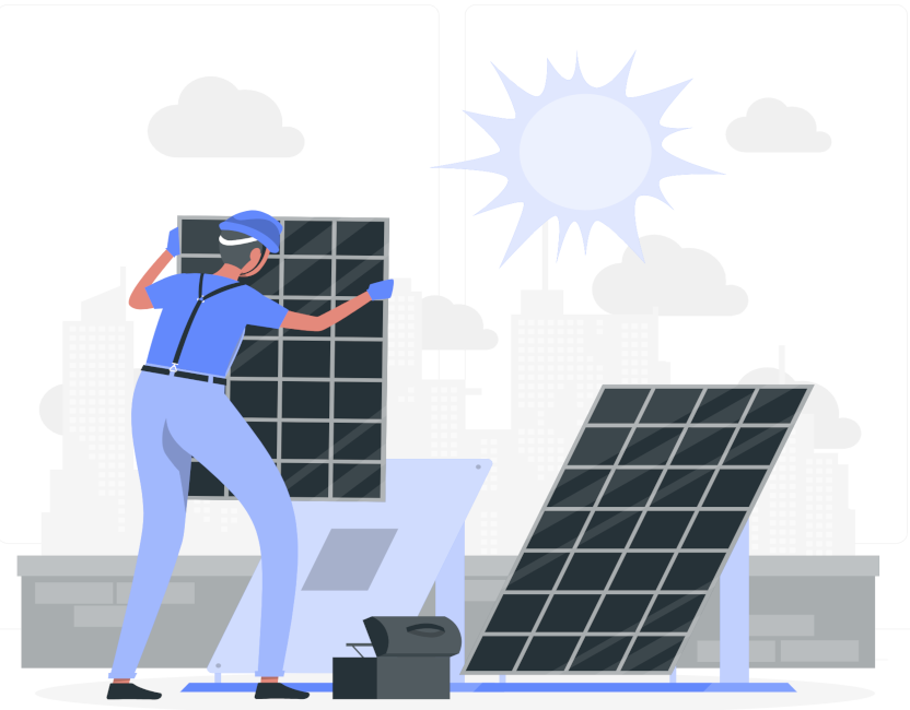 Installation de panneaux solaires